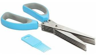 Kitchen Herb Scissor With Blade Comb Blue/Grey