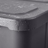 KLÄMTARE Box with lid, in/outdoor, dark grey, 58x45x30 cm - IKEA