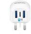Dual USB Port Wall Charger White