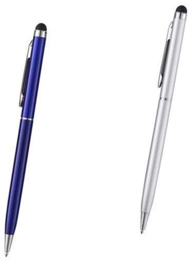 2 In 1 Universal Capacitive Stylist Slim Ballpoint Stylus Pens – 2 Pcs