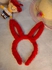 Rabbit Ears Cloth Headband Girls Hair Hoop Bands Accessories(red)