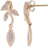 Revoni 9ct Yellow Gold Flower Diamond Drop Earrings - REVSRPPE02578Y