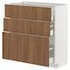 METOD / MAXIMERA Base cabinet with 3 drawers, white/Ringhult light grey, 80x37 cm - IKEA
