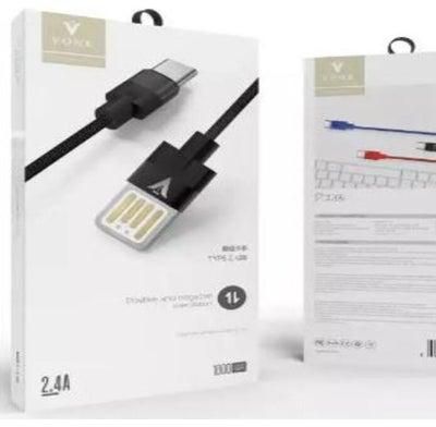 VONK V05 Quick Charge Data Cable TYPE-C-USB شاحن الهاتف المحمول USB 2A كابل شحن سريع