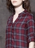 Sun Set Women Chemise Slim Fit Checked Sustainable Casual Shirt RED