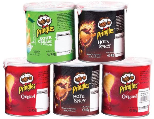 Pringles Potato Chips Assorted - 5 x 40 g