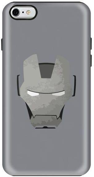 Stylizedd Apple iPhone 6 Premium Dual Layer Tough Case Cover Gloss Finish - Stoned Iron Man