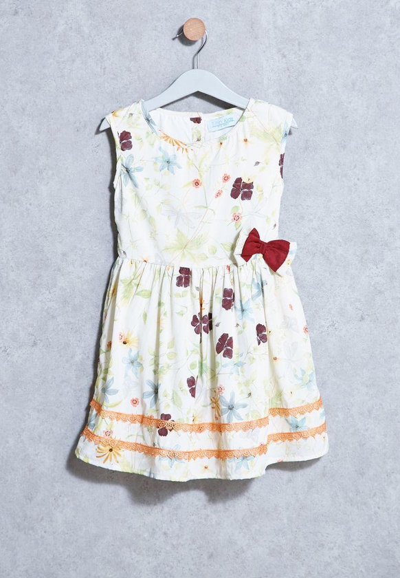 فستان بطباعة زهور