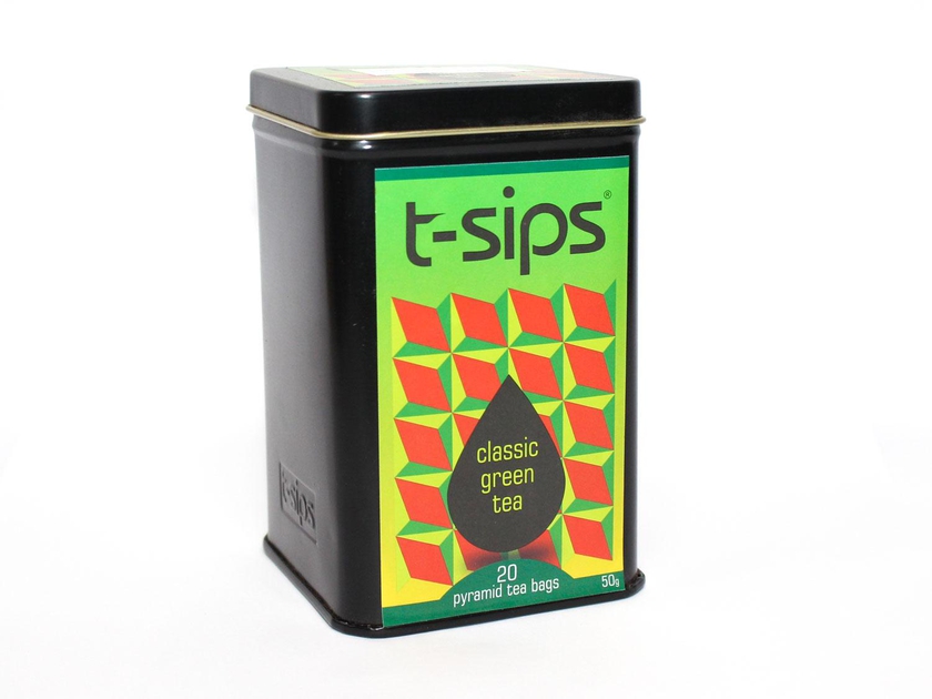 T-Sips Classic Green Tea Metal Tin 50g