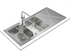 TEKA Brooklyn 80 Top/Flush reversible stainless steel sink