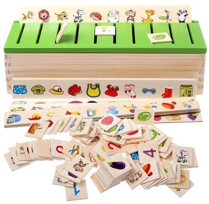 Wooden Mathematical Knowledge Classification Toy Box 88 Pes