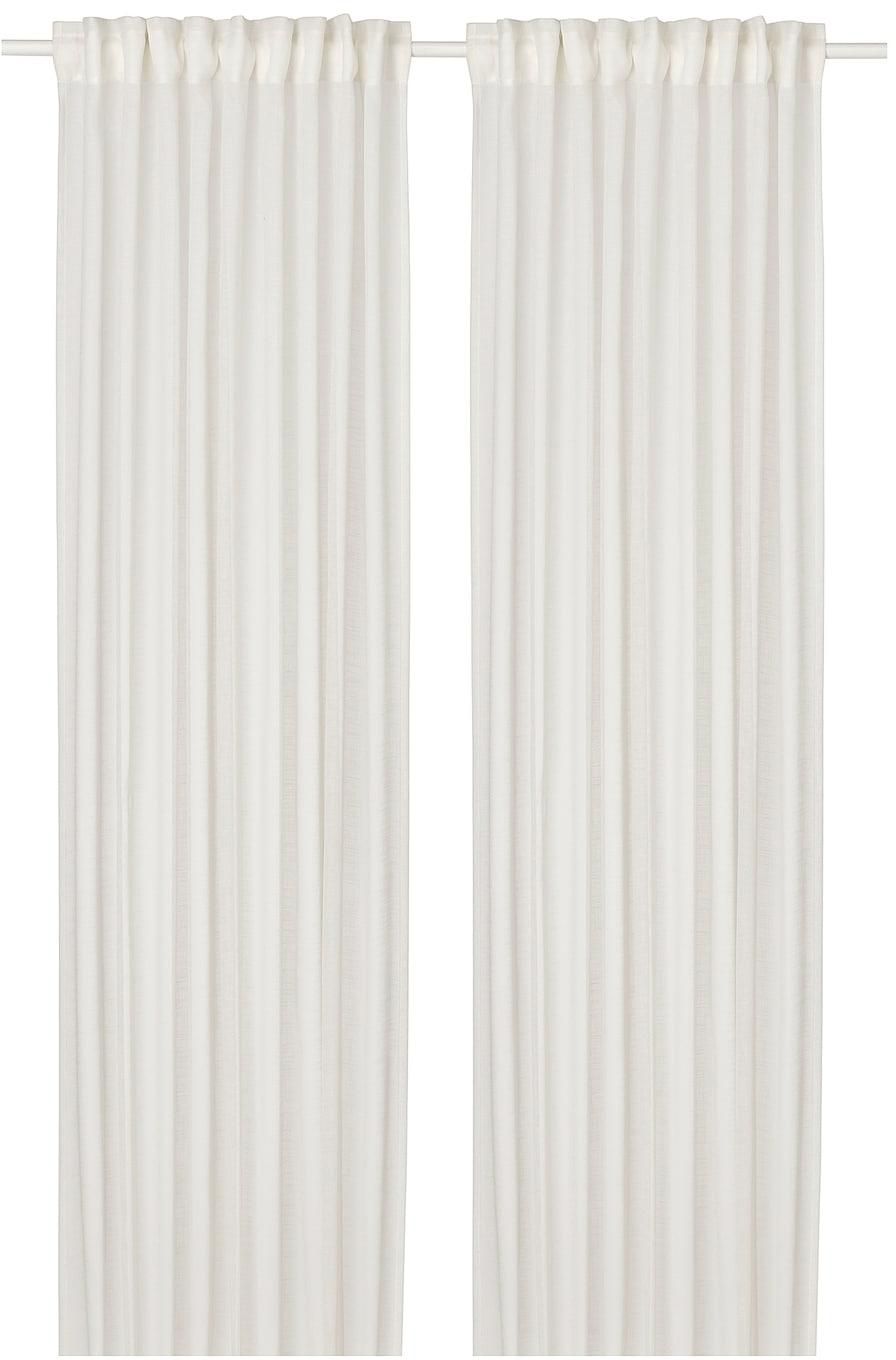 HÄLLEBRÄCKA Sheer curtains, 1 pair - white 145x300 cm