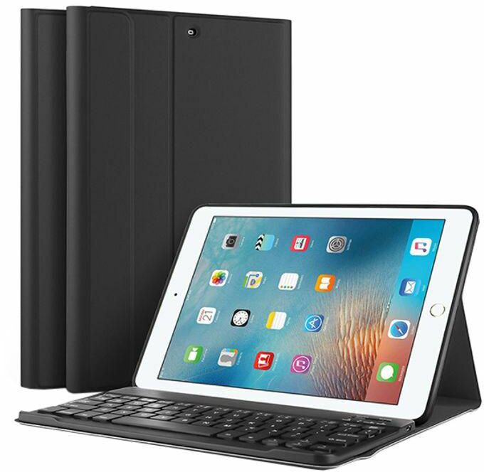 Generic Protective Case Cover With Bluetooth Keyboard For Apple iPad 2107/2018 Black