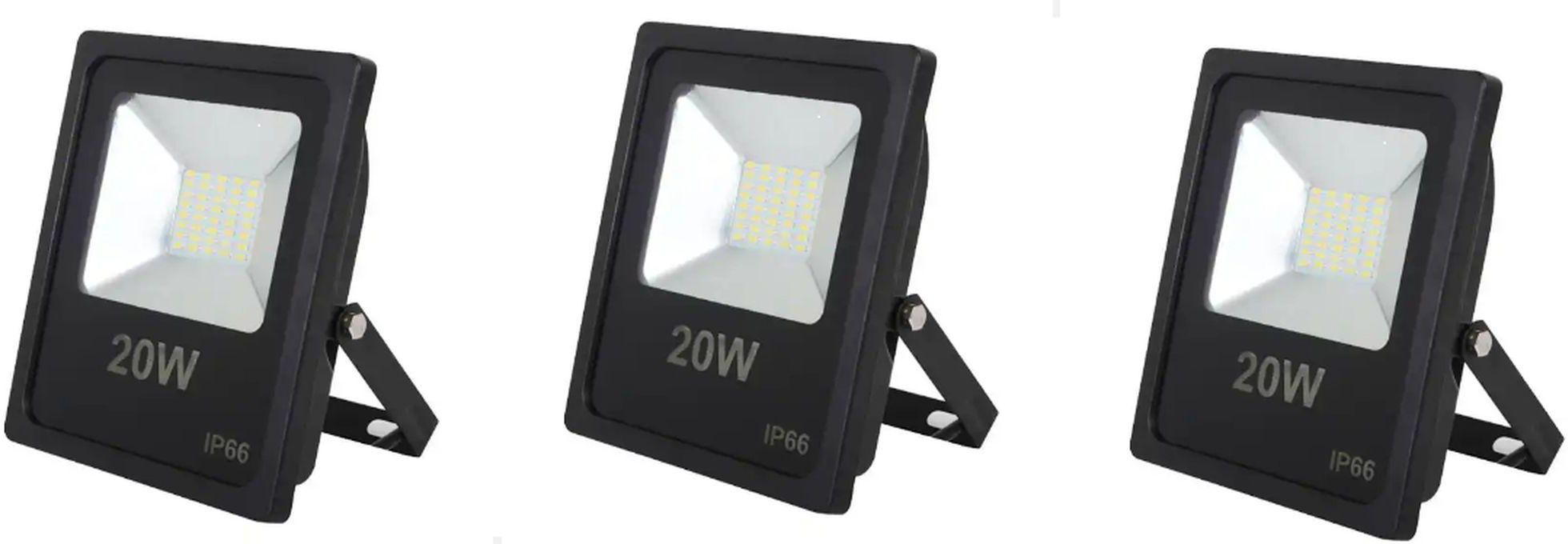 3 LED Floodlight 20 Watts. Yelow Lighting For Outdoor Use