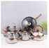 Set Of 6 Cooking Pot, Fry Pan And Kettle