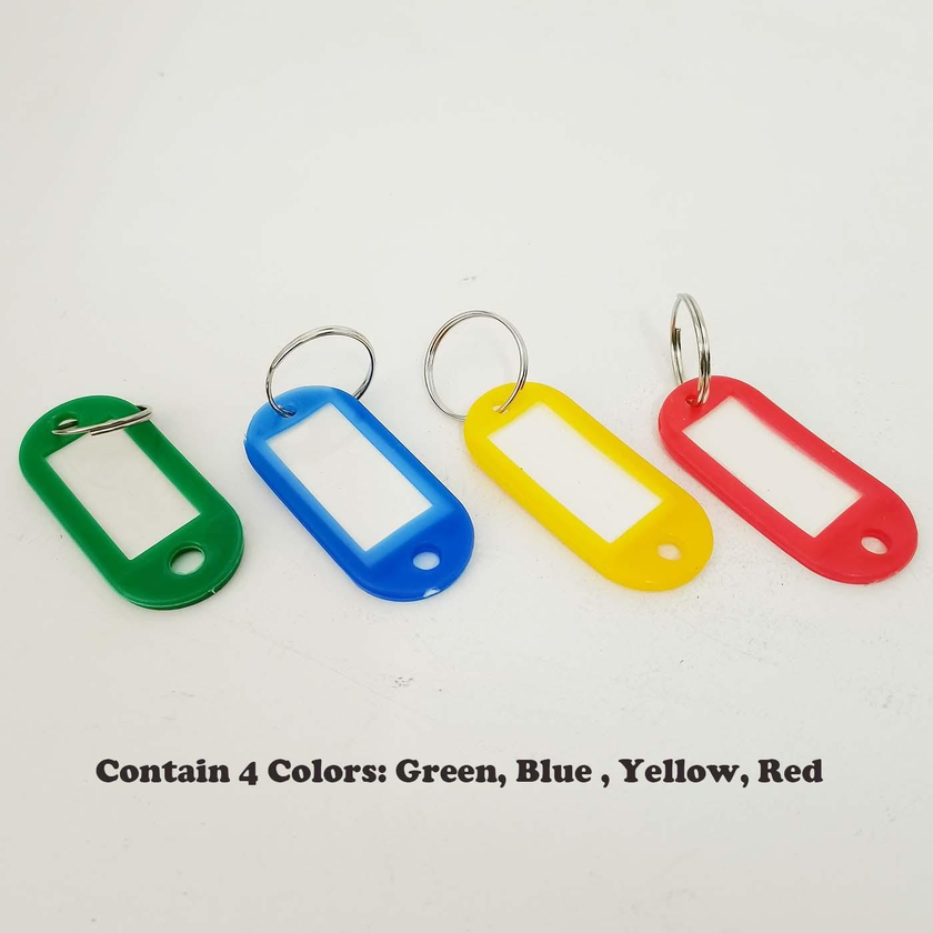 10PCS Convenient Colorful PVC Label Key Chain for Keys Office