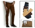 Fashion Men's Khaki Pants 4 pack -Slim Fit- Black ,NavyBlue, Brown ,Beige