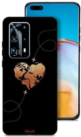 Huawei P40 Pro Plus 5G Protective Case Cover Airplanes Touching Heart