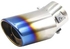 Stylish Car Exhaust Muffler Tip Round Stainless Steel Pipe Silver as picture