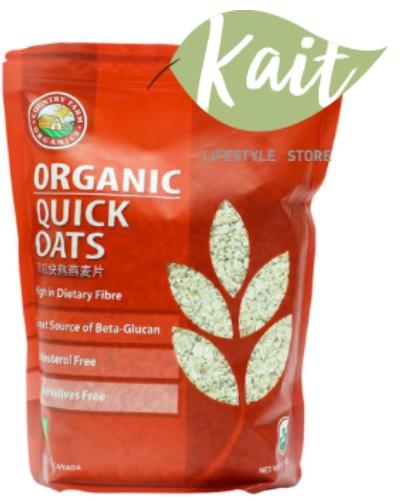 Kaitlifestylestore COUNTRY FARM ORGANIC Quick Oats (500g)