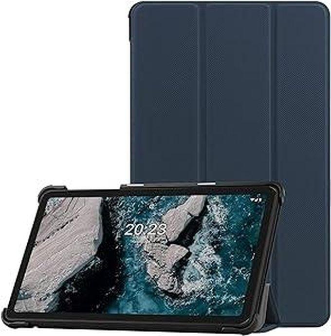 Smart Case Compatible with Nokia T20 Tablet with Pencil Holder and Soft Silicone Back Full Body Protection, Auto Wake/Sleep Feature (Navy)