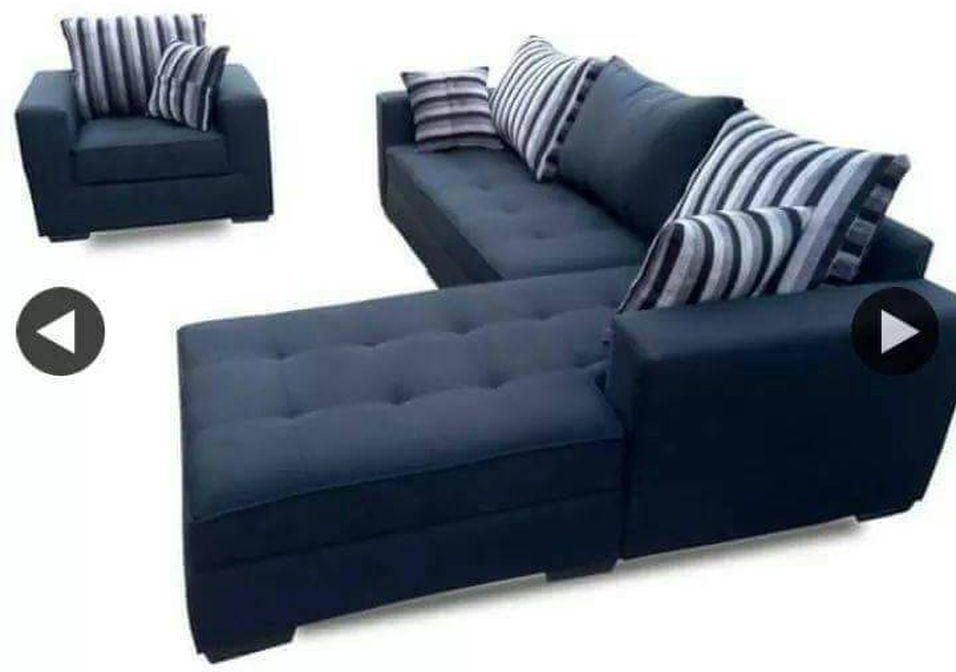 L Shape Sofa Black (LAGOS DELIVERY)