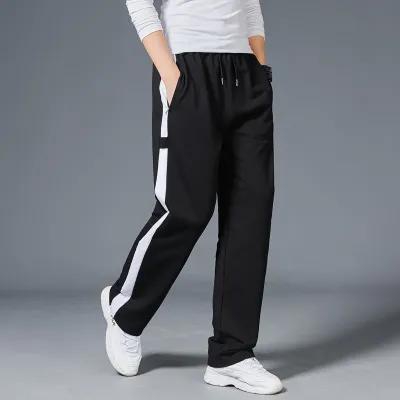 2021 High quality Men Loose Sport Stripe Sweatpants Fitness Training Pants Mens Straight Trousers Jogging Sportswear