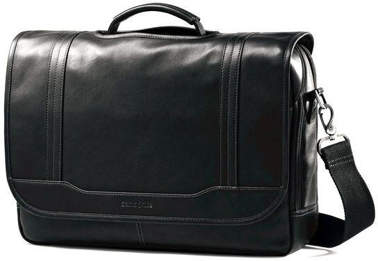 Samsonite 50789-1041 Business Case Messenger Bag for Men - Leather, Black