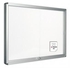 Bi-Office Lockable Drywipe Magnetic Display Case, 706 x 967mm [8 x A4], 2 Sliding Doors