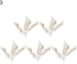 مجموعة زهور صناعية للزينة من سلسلة بيوتيفول جولدن مكونة من 5 قطع أبيض