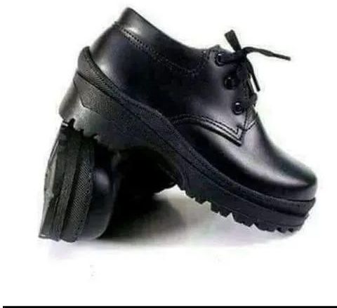 Fashion Back To School Leather Black Official School Shoes