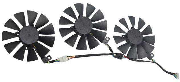3 Packs New Computer 4Pin Graphics Card Cooling Fan For ASUS Strix