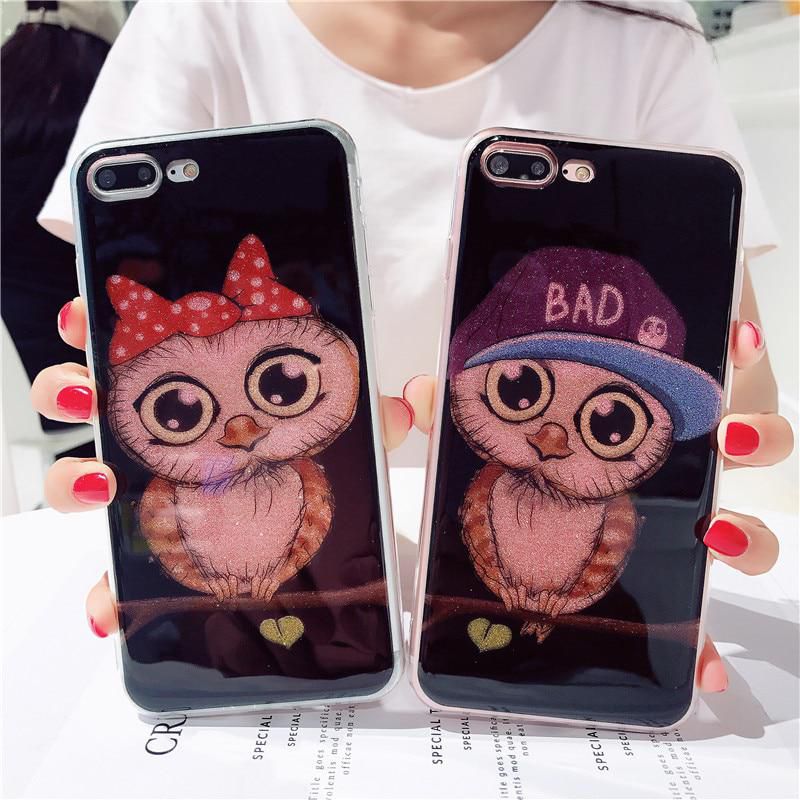 OnePlus 6/5T/5 Phone Cover Lovely Cartoon Owl Pattern Soft TPU Case