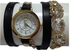 La Mer Collections Versaille Crystal Watch for Women Black