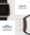 Ringke Bezel Styling Case For Fitbit Versa 2 Full Stainless Steel Metal Frame Protector Compatible Cover For Fitbit Versa 2 - Rose Gold Glossy