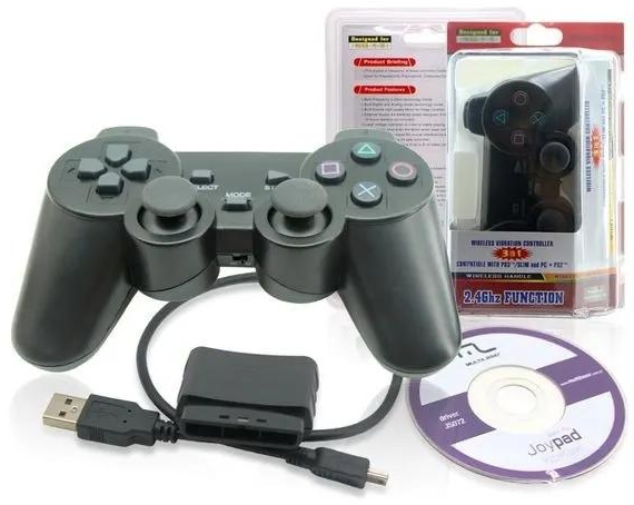 3 In 1 Wireless 2.4G Gamepad Wireless Controller For PS2 PS3 PC