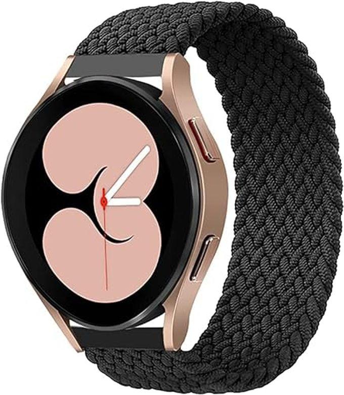 Mobilic Solo Band Braided Fabric Rubber Strap 22MM For galaxy watch 3 45mm /watch 46mm/Gear S3/ GT3 46MM /GT2 Pro/GT2 46MM/GT2E/GT/Magic Watch2 46mm/Amazfit GTR 2/2e/3/3Pro Black