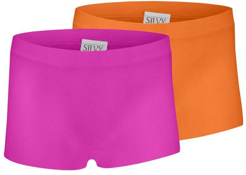 Silvy Set Of 2 Casual Shorts For Girls - Fuchsia Orange, 8 - 10 Years