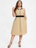 Plus Size Pocket Zipper Sleeveless Dress - L | Us 12