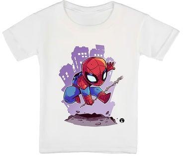 Spiderman printed Short Sleeves T-Shirt White