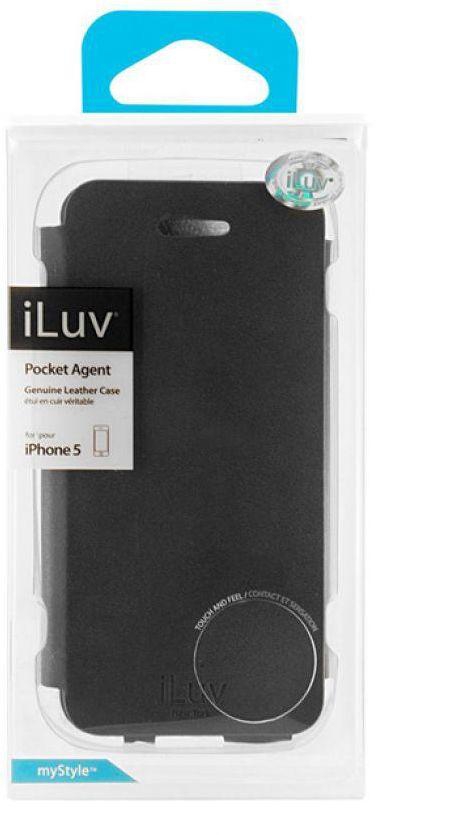 ICA7J346BLK Pocket Agent Premium Appointed Leather for Apple iPhone 5 and iPhone 5S - Black