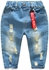 Koolkidzstore Boys Pants Long Ripped Jeans with Red Strap 2-7Y (2 Colors)
