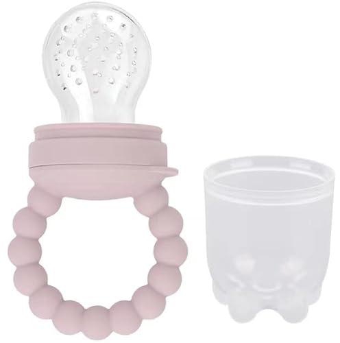 Little Mocha - Silicon Fruit Feeder Pacifier - Light Pink (small)