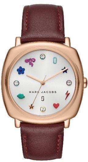 Marc Jacobs Womens Mandy Case Leather Watch MJ1598 (Rose Gold)
