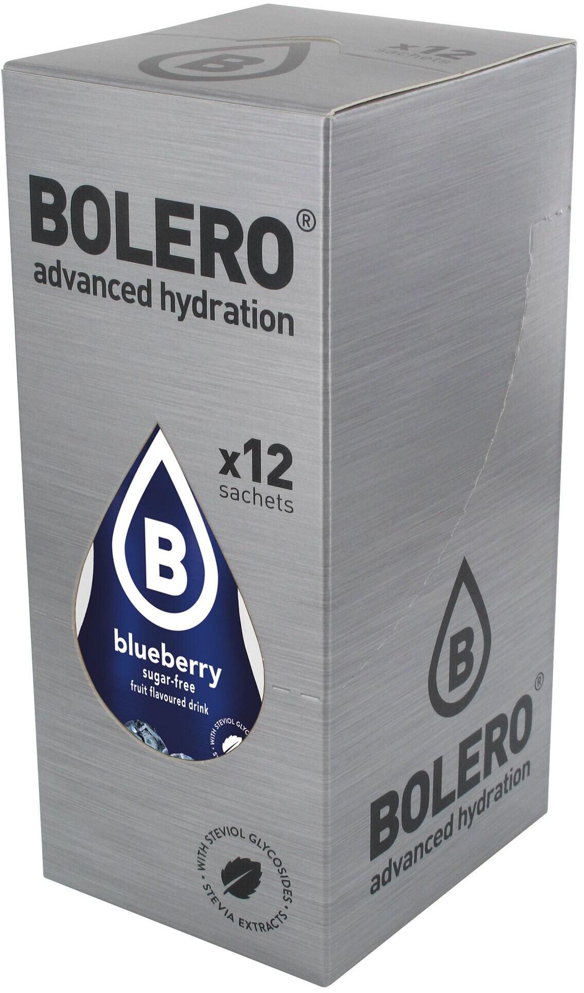 Bolero Advanced Hydration drink Sugar-Free Water-Flavoring Single-Serve Sticks, Convenient Calorie-Free Drink-Mix Powder Packets, blueberry flavour 3gm/pc pack of 12