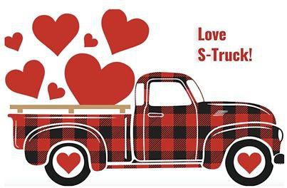 Pinak Love S-truck! Card - Red and Black