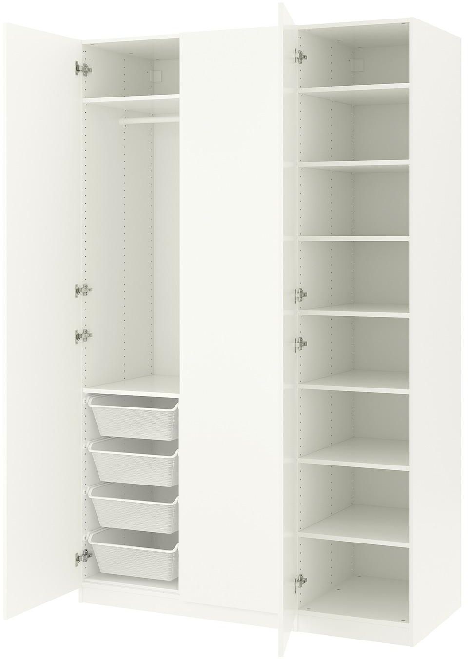 PAX / FORSAND Wardrobe - white/white 150x60x236 cm