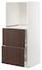 METOD / MAXIMERA High cabinet w 2 drawers for oven, white/Voxtorp walnut, 60x60x140 cm - IKEA