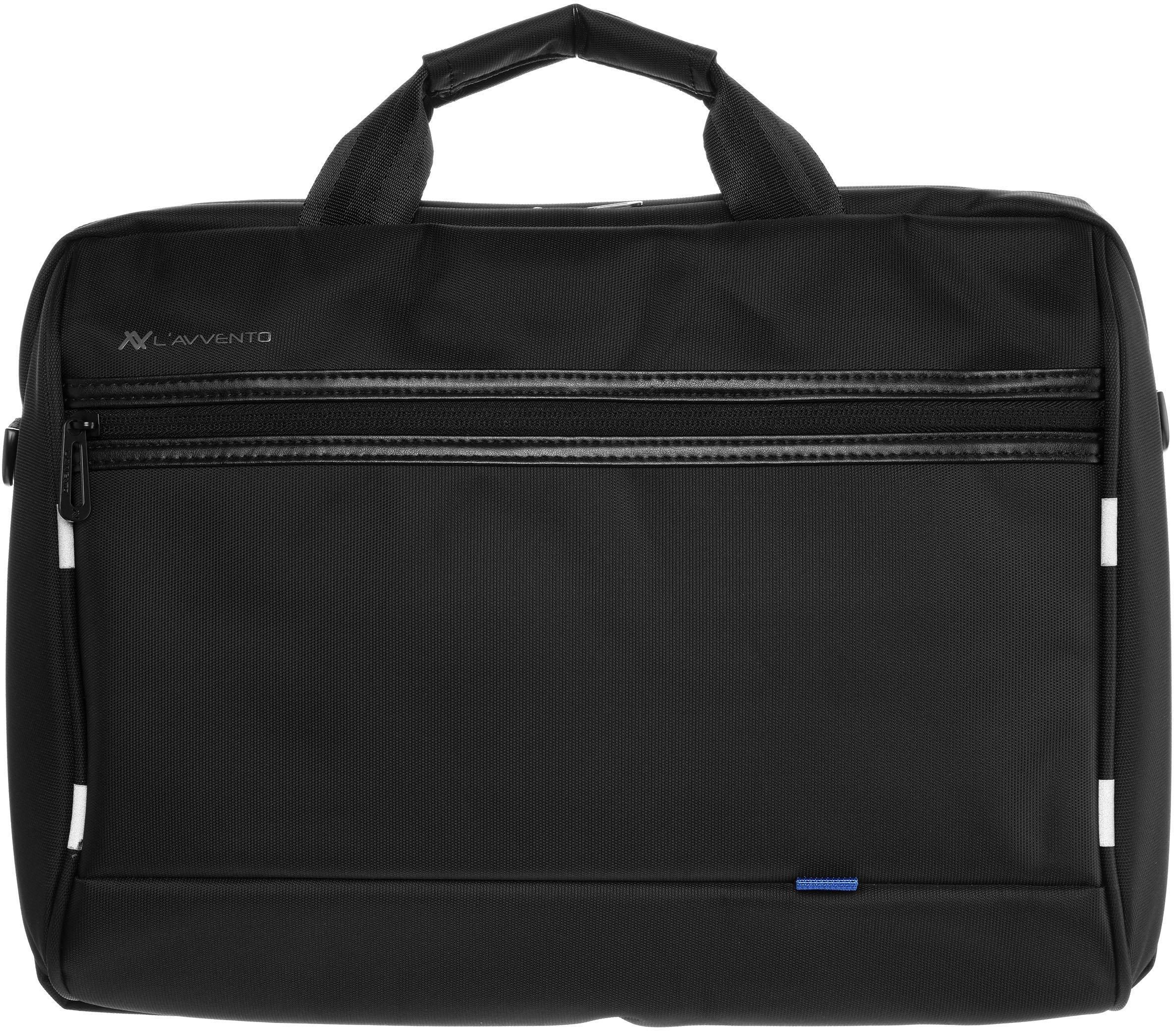 Lavvento Laptop Bag, Black, Fit Up to 15.6 inch, designed in Paris, Easy to carry, light weight case