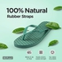 CHUPPS Women/Girls Banana Leaf Natural Rubber Flip Flops Slippers, MONOCHROME, Comfortable & Ultra-Light, Waterproof, Odour-Free, Non-Slip Thong With Gently Massaging Footbed-(Rain Drum,10UK)